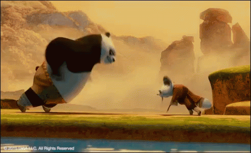 Shifu training Po, one on one